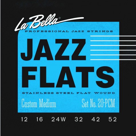 La Bella Jazz Flat Guitar Strings - Custom Medium 12-52