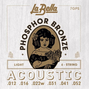 La Bella Phosphor Bronze Acoustic Guitar Strings - Light 12-52