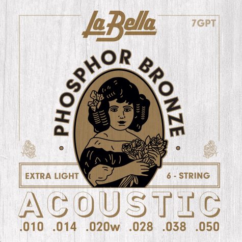 La Bella Phosphor Bronze Acoustic Guitar Strings - Extra Light 10-50