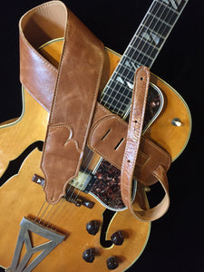 Franklin Jackson Hole Leather Guitar Strap - Cognac