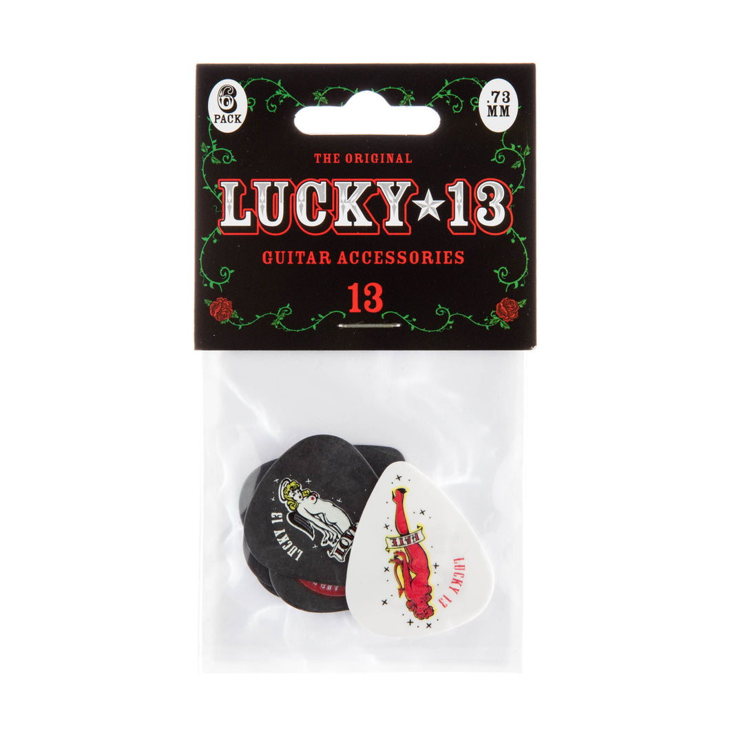 Dunlop Lucky 13 6-Pack Guitar Picks - .73 mm