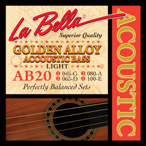 La Bella Acoustic Bass Strings - Golden Alloy, Light